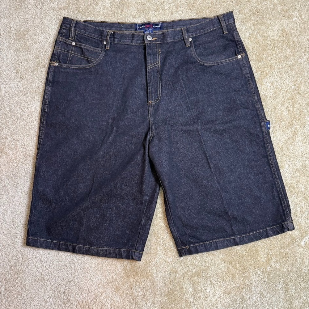 Vintage Phat Farm Y2K Baggy Denim Carpenter Shorts Dark Wash Mens 42 (44) x 14.5